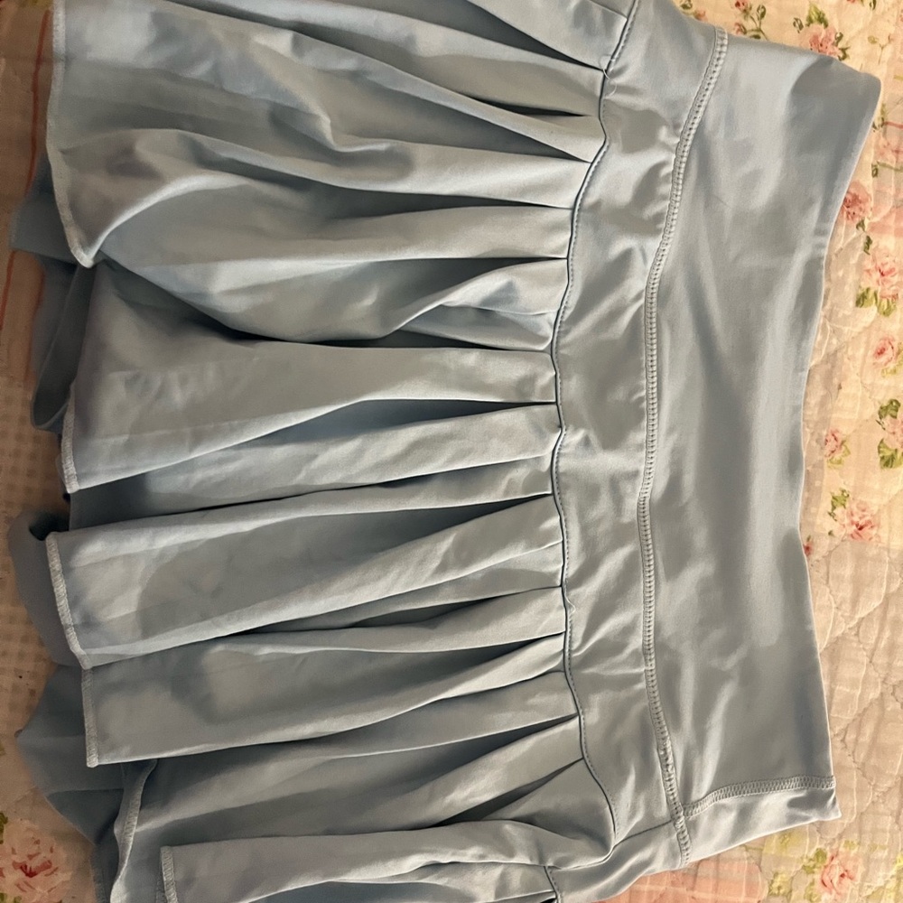 Chic Light Blue Skater Skirt
